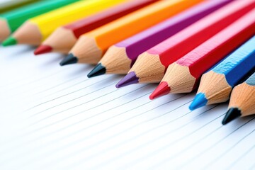 Obraz premium Notepad Pencil Reporter. Blank School Exercise Notebook with Copy Space for Writing
