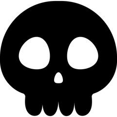 Cute Skull icon Isolated PNG Illustration