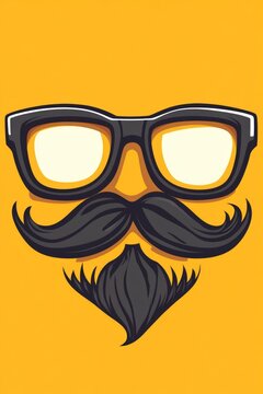 Deal With It Glasses. Thug Life MLG Spectacle Design with Mustache Symbol