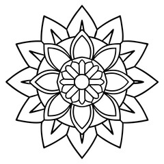 Mandala Line Art Vector Design