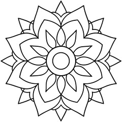 Mandala Line Art Vector Design