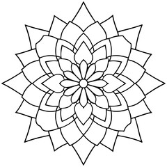 Obraz premium Mandala Line Art Vector Design