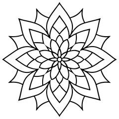 Mandala Line Art Vector Design