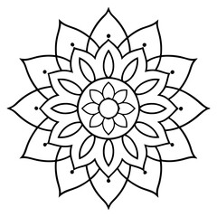 Mandala Line Art Vector Design