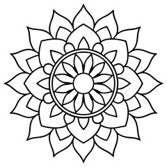 Mandala Line Art Vector Design