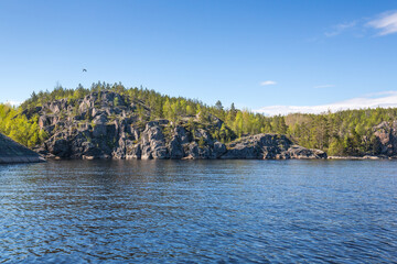 The coast of Lake Ladoga
