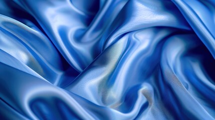 Fototapeta premium Blue Satin Fabric Texture