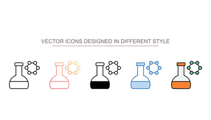 Chemical icon design with white background stock illustration