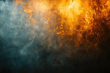 A Wall of Fire, Glowing Softly with Hints of Smoke and a Textured Background, Perfect for Your Designs.