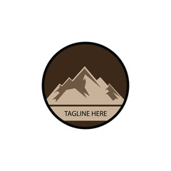 Mountain logo design vector illustration