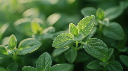   A high-focus photo of a lush green plant with detailed foliage in the foreground and an out-of-focus backdrop