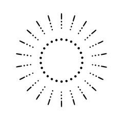 a Radial circle lines  vector silhouette illustration , isolated white background, 