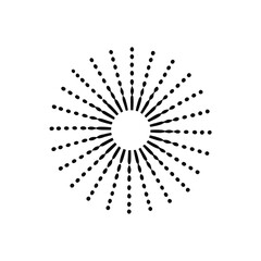 a Radial circle lines  vector silhouette illustration , isolated white background, 