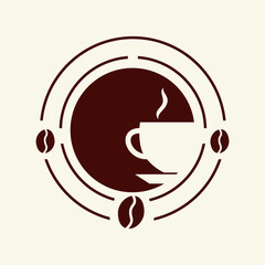 Coffee shop. Vector illustration in minimalist style.
