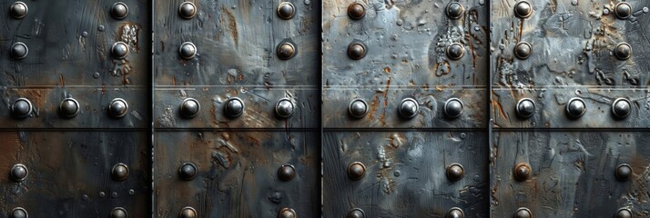 Large metal banner gray background 