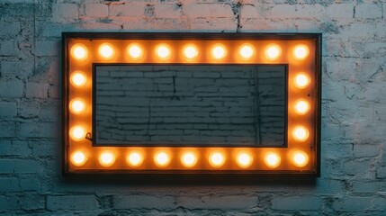 glowing circular frame ready for customized text or message