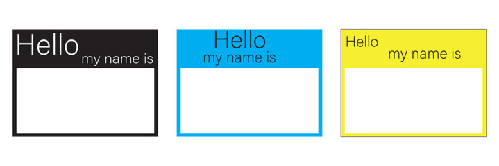 name badge template. hello my name is blank template. set of hello my name is , sticker .Graffiti tag background eps 10.