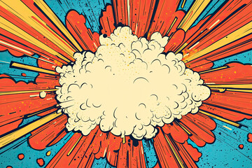 A Retro Comic Book Explosion: Dynamic Lines and Bold Colors!