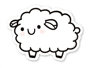 Beautiful Colored Stickers with Sheep Design, Cute Farm Animal Graphic Resource for Creative Project, Ai Generative