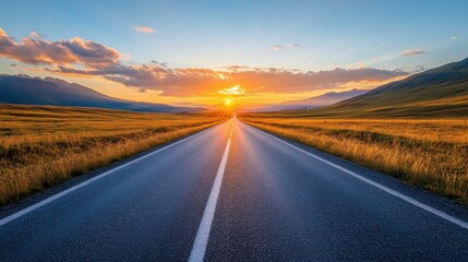 Fototapeta premium A scenic road stretching into the distance