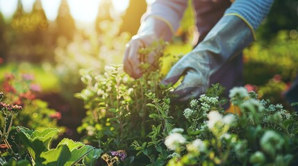 Gardening at Sunset