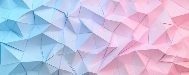 Fototapeta premium Abstract geometric pattern in soft pastel colors with blue and pink tones creating a calm and serene background design