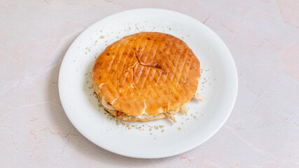 Delicious doner kebab on plate