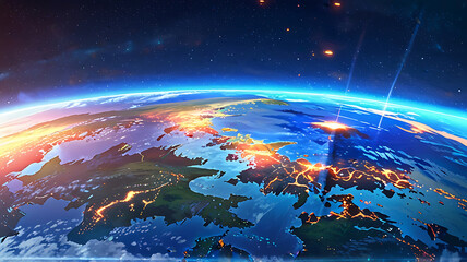 Obraz premium earth view in space