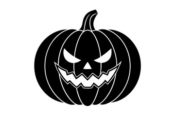 Halloween pumpkin in flat style for poster, banner, greeting card. Vector illustration.