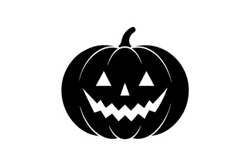 Halloween pumpkin in flat style for poster, banner, greeting card. Vector illustration.