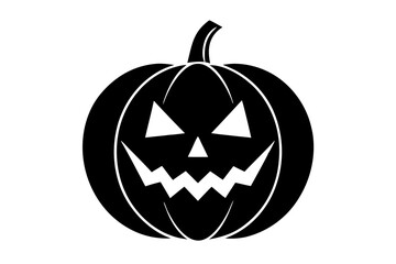 Halloween pumpkin in flat style for poster, banner, greeting card. Vector illustration.