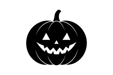 Halloween pumpkin in flat style for poster, banner, greeting card. Vector illustration.