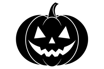 Halloween pumpkin in flat style for poster, banner, greeting card. Vector illustration.