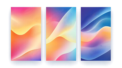 Modern Gradient Poster Background Vector Set