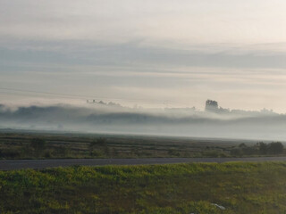 neblina no campo