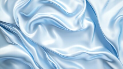 Fototapeta premium Elegant Blue Satin Fabric Texture