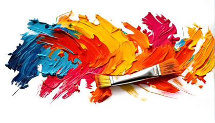 Fototapeta premium fire and flames paint brush strokes