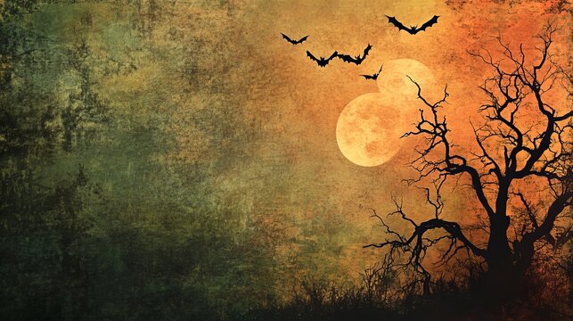 Grunge halloween background design