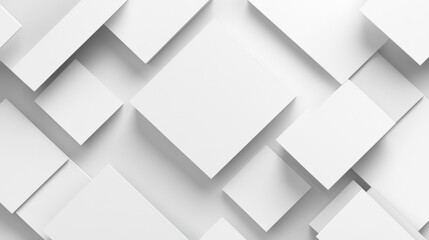 Obraz premium Abstract White Geometric Shapes