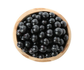 Fresh ripe black currant berries isolated on white