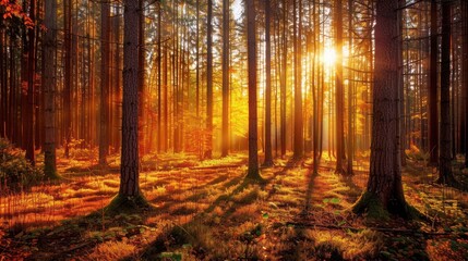 Obraz premium Golden Hour Forest