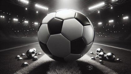Fototapeta premium Leather soccer ball.