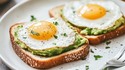 Delicious Avocado Toast with Eggs