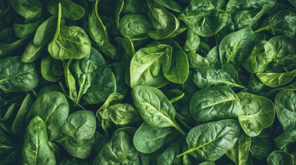 Obraz premium Fresh Spinach Leaves Background