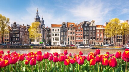 Obraz premium Vibrant Tulips in Amsterdam