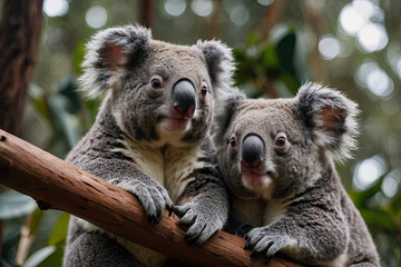 Naklejka premium an beautiful and amazing koalas