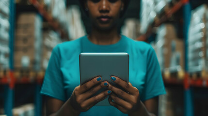 Logistics Hands And Man Scanning Barcode Warehose