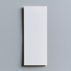 White Rectangle Bookmark Isolated Grey Background Simple Blank Mockup Plain Reading Read Book Books