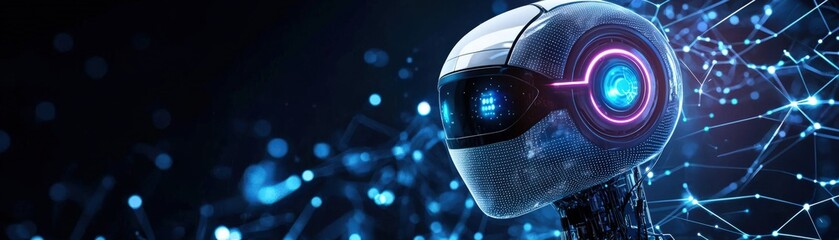 AI-powered chatbot interacting with users on a website, conversational design interface, smart tech integration.