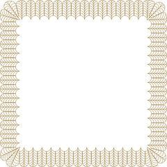 Intricate Gold Pattern Square Shape Border Frame